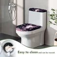 thumbnail image 4 of HELLHERO Polyester Fabric Bathroom Toilet Cozy Set & Stretchy Fabric Toilet Seat Lid Cover & Elastic Bottom for Toilet Soft, 4 of 8