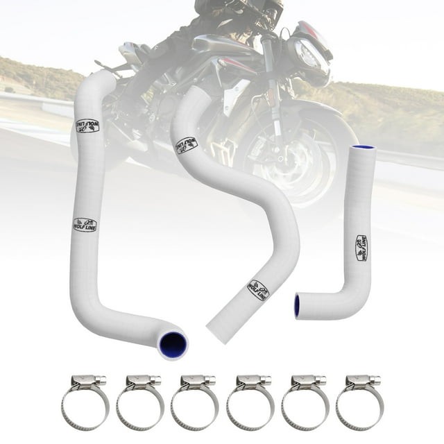 Silicone Radiator coolant Hose kit For Street Triple 765 R RS 2020-2022 White