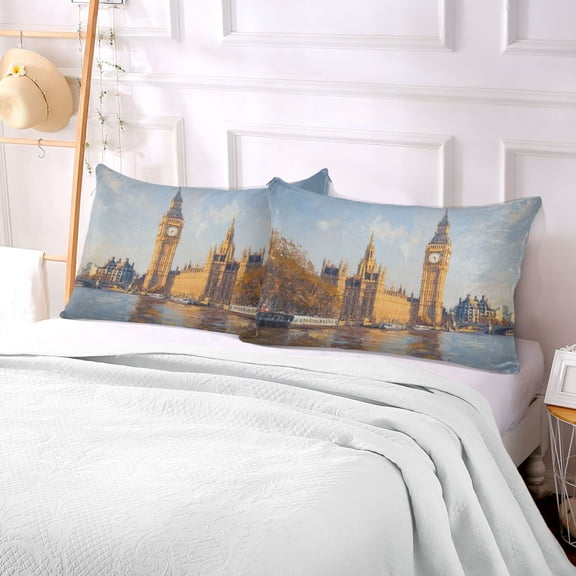 Pillow Case Plush Pillow Autumn View Of Big Ben Pattern Case standard size/King size/Queen size Bed Pillow Pillowcases
