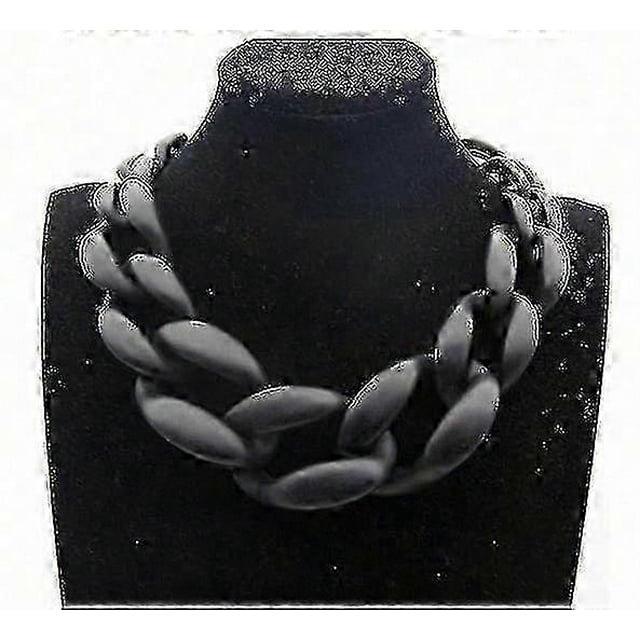 Bold Resin Bib Necklace for Women - Chunky Collar Choker Statement Jewelry