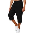 thumbnail image 2 of CHUMUD Men's Cotton Shorts Relaxed Fit Loose Drawstring Elastic Waist Baggy Capris Summer Casual with Pockets Outdoor, 2 of 6