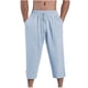 thumbnail image 2 of Puntoco Pantalones casuales largos para hombre Pantalones casuales de moda para hombre de color sólido con bolsillos y cuerda elástica Pantalones deportivos de fitness, 2 of 5