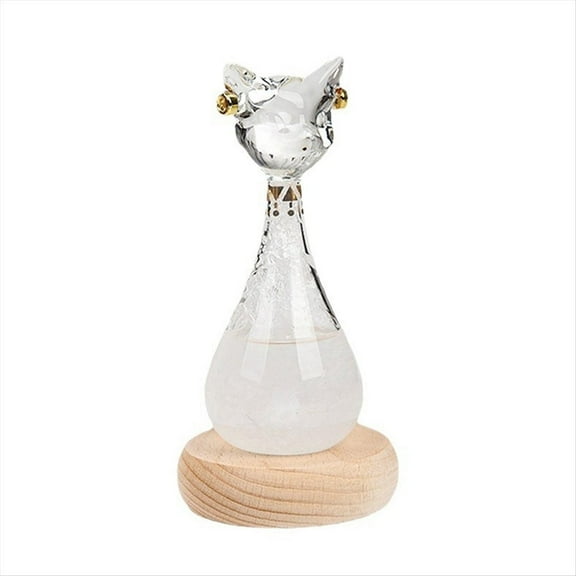 Storm Weather Predictor Anderson Cat Barometer Forecaster Weather Station Cloud Storm Crystal Weather Forecast Bottle A