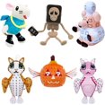 thumbnail image 1 of Robar un juguete de peluche Brainrot, lindo animal de peluche suave, regalo coleccionable para fanáticos de los juegos (color K),6pcs B, 1 of 11