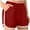 Red, variant on Timegard Workout Shorts for Women Sweatshorts Elastic Waist Athletic Workout Running Shorts Casual Comfy