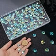 1 Box 120Pcs 14mm Crystal Glass Octagon Beads 2 Hole Prism Bead Bulk ...