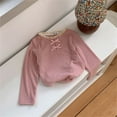 thumbnail image 5 of KAUOD Girls Knit Stretchy Sweater Ribbed Thermal Crew Neck Pullover Tops Clothes Kids Toddler Long Sleeve Shirt Outfits, 5 of 5