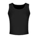 thumbnail image 5 of Puntoco Camisola básica de cuello redondo con retazos de encaje de color liso sexy para mujer, 5 of 5