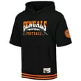 thumbnail image 2 of Men's Mitchell & Ness Black Cincinnati Bengals Pre-Game Short Sleeve Pullover Hoodie, 2 of 3