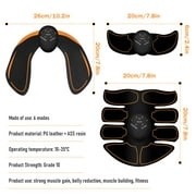 MDHAND ABS Stimulator Muscle, Simulation Belly Shaper, Rechargeable Wireless Electric Muscle Training Workout Equipment Portable for Men Women - 3 Piece Set