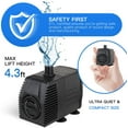 thumbnail image 3 of Simple Deluxe 160 GPH UL Listed Submersible Pump with 6' Cord, Water Pump for Fish Tank, 2-Pack, Black, 3 of 6