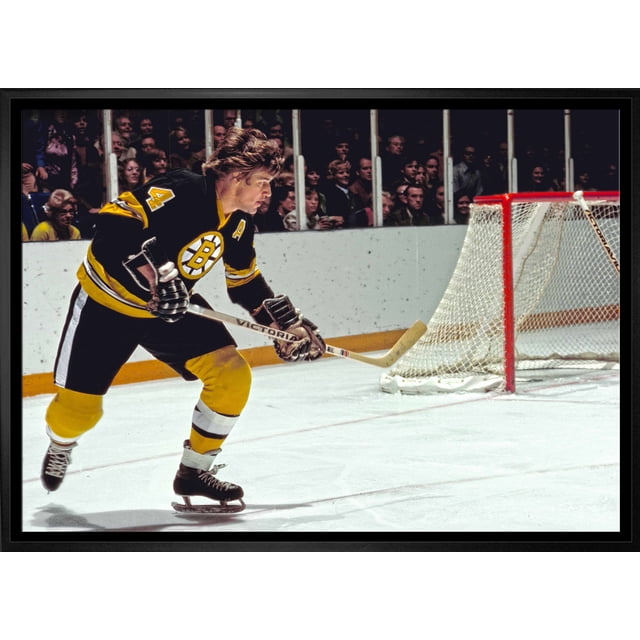 Bobby Orr Boston Bruins Toile de Patinage Encadrée 20x29