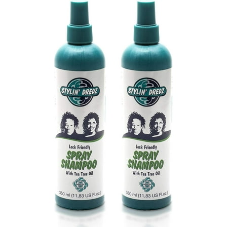 Stylin' Dredz Spray Shampoo With Tea Tree Oil for Hair Care 350ml (11.83 Ounce, Pack of 2)