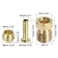 thumbnail image 2 of 4mm ID 2.5mm OD Tube Compression Assortment Kit, 6 Set Brass Compression Sleeve Ferrule & Insert & Nut, 2 of 5