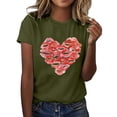 thumbnail image 2 of PMUYBHF Débardeur Femme TTTG Vert 4 Juillet pour Femmes Court pack T-Shirt Décontracté Col Rond Imprimé Cœur Rouge Manches Courtes, 2 of 5