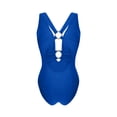 thumbnail image 6 of Aboser Womens Cutout One Piece Swimsuit with Ring Linked Push Up Backless Monokini Bathing Suit Tummy Control Swimwear for Beach Vacation, 6 of 8