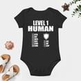 thumbnail image 4 of Human Level One - Baby Clothes - Funny Newborn Bodysuit Outfits for Boys And Girls Black-style 3months, 4 of 7