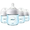 Philips Avent Natural Baby Bottle, Blue, 4oz, 4pk, SCF010/49