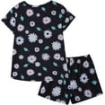 thumbnail image 2 of MyFav Women's Cute Cartoon Print Tee and Shorts Pajama Set,XS, 2 of 5