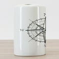 thumbnail image 3 of Compass Ceramic Toothbrush Holder, Hand Drawn Compass Windrose North and South East West Directions Black and White, Decorative Versatile Countertop for Bathroom, 4.5" X 2.7", Black White, 3 of 4