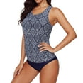thumbnail image 5 of Women's Diamond Print Beach 2pcs Tankini Swimsuit, 5 of 5