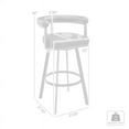 thumbnail image 6 of Armen Living Indoor Stancoste Swivel Counter Stool in Brown Oak Wood Finish with Taupe Fabric, 6 of 8
