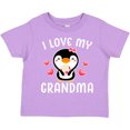 thumbnail image 3 of Inktastic I Love My Grandma with Cute Penguin and Hearts Girls Toddler T-Shirt, 3 of 5
