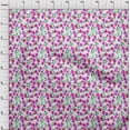 thumbnail image 4 of oneOone Velvet Fuschia Pink Fabric Floral Craft Projects Decor Fabric Printed By The Yard 58 Inch Wide, 4 of 4