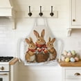 thumbnail image 6 of Euaioeiu Easter Bunny Apron for Women Adults Kitchen Cooking Baking Holiday Party Decorative Protective Smock with Rabbit Egg Prints Spring Festival Dinner Decor, 6 of 6