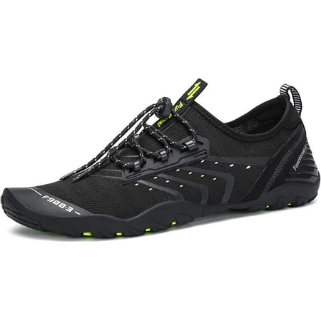 

Mens Womens Water Shoes Quick Dry for Swim Sports Beach Walking Black (Feet Long 232mm)