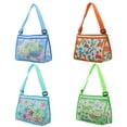 thumbnail image 1 of Bolsa de malla de playa para niños, bolsa de almacenamiento de red para exteriores para niños con correa ajustable, bolsa cruzada de arena para niños para juguetes, 1 of 10