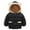 Black, variant on lnmuld Kids Down Jacket Kids Toddler Baby Unisex Patchwork Spring Winter Cute Coat Hooded Padded Jacket Outwear Clothes Solid Color Size:7-8 Years