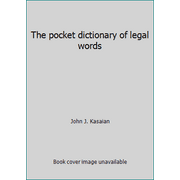 The pocket dictionary of legal words [Paperback - Used]