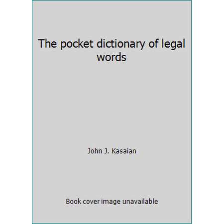 The pocket dictionary of legal words [Paperback - Used]