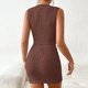 thumbnail image 5 of Conjunto de falda de 2 piezas para mujer Conjunto de falda superior sin mangas de algodón de color sólido Traje de vacaciones FLhrweasw  Nuevo, 5 of 7