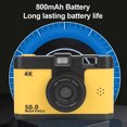 thumbnail image 6 of Xirurus Digital Camera 1080P 50MP HD Dual Lens Wireless 16X Digital Zoom Anti Shake Compact Point and Shoot Vlogging Camera with MP3 Games for Photography Video, Yellow (4.33 inches / 11 cm), 6 of 9