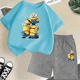 thumbnail image 3 of Conjunto de camiseta y pantalones cortos de dibujos animados de Minions Despicable Me para niños y adolescentes de verano de 2024, ropa para niños y niñas, camiseta de manga corta, traje de moda, 3 of 5