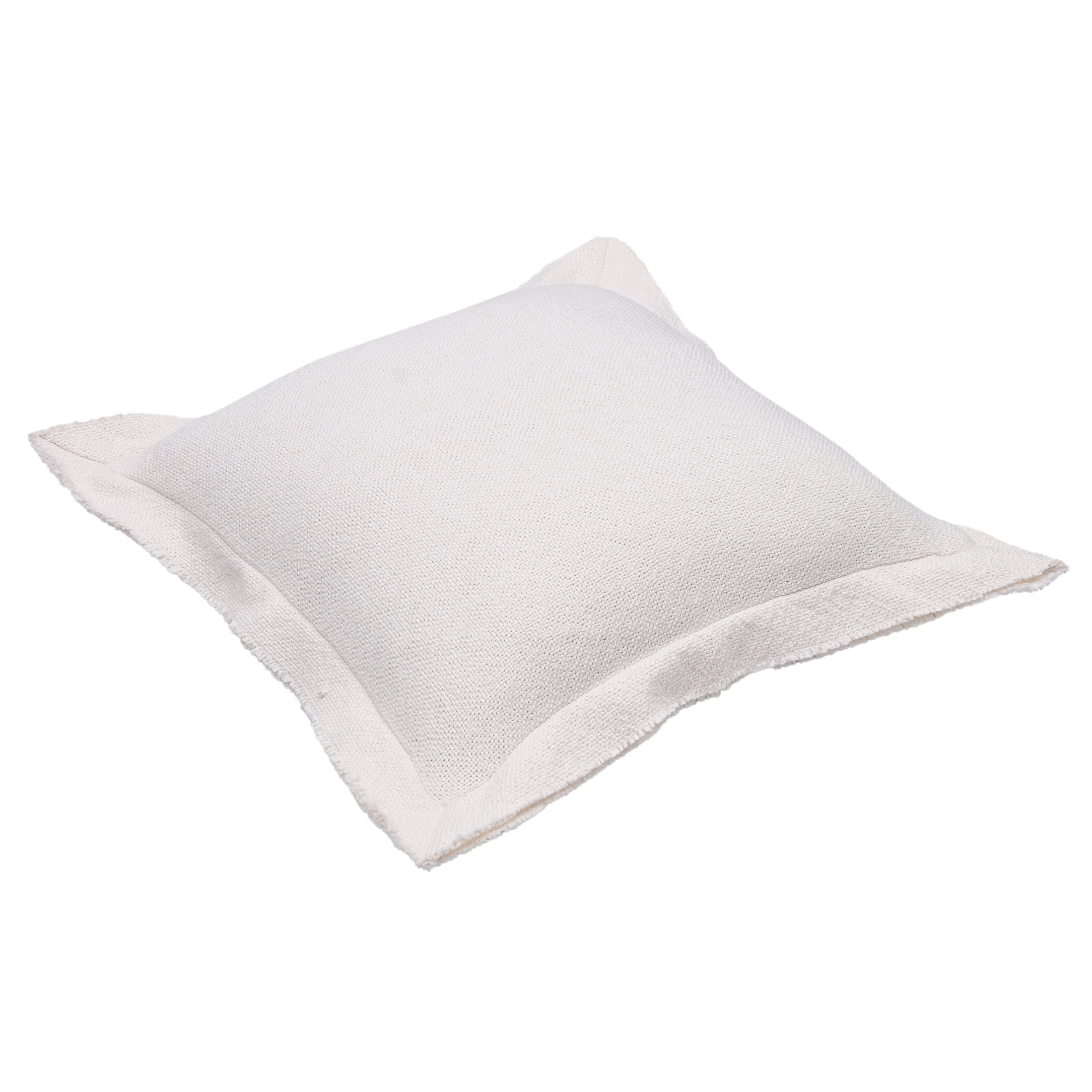Better Homes & Gardens 20" x 20" Blake Bi-Flange Throw Pillow Cover, Vanilla Dream