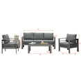 thumbnail image 6 of Superjoe Aluminum Outdoor Furniture Set 4 Pcs Patio Conversation Sofa Set with Coffee Table,Gray, 6 of 8