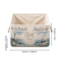 thumbnail image 7 of Vintage Floral Fabric Storage Basket Lined Rectangular Foldable Home Organizer Bin, 7 of 7