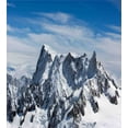 thumbnail image 3 of Landscape Duvet Cover Set, Picturesque Mont Blanc Cliff to Clouds Idyllic Environment Trekking Landmark, Decorative 3 Piece Bedding Set with 2 Pillow Shams, King Size, White Blue, by Ambesonne, 3 of 3