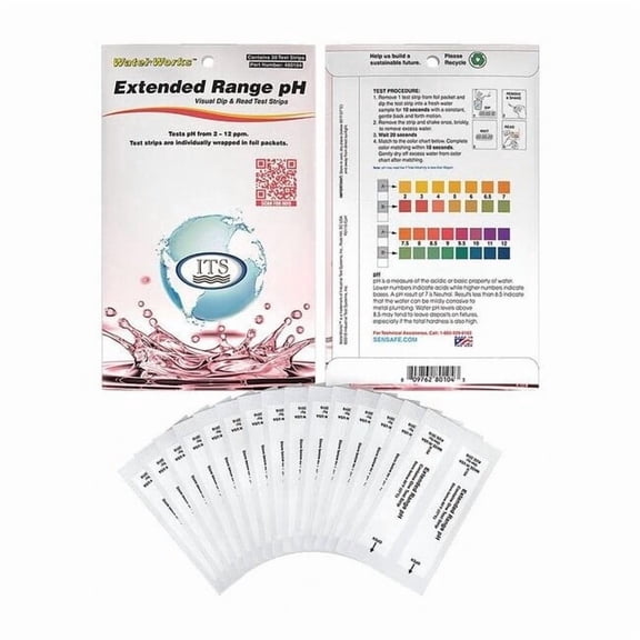 Industrial Test Systems Test Strips,pH,2-12,PK30 480104