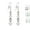 Clear, variant on One Pair Austrian Crystal Double Bicone Sterling Silver Beaded Earrings - Olive Green