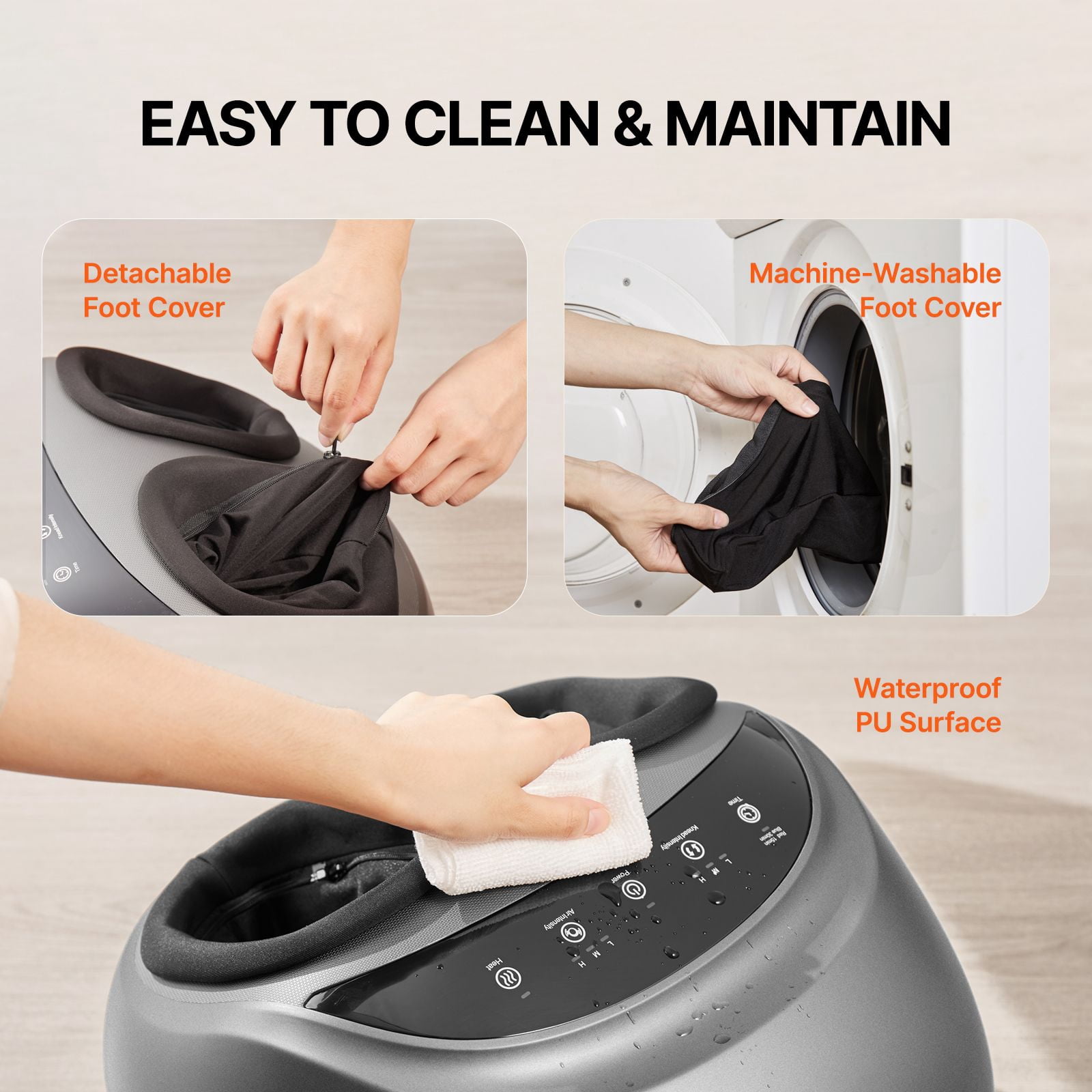 Foot massager with hot acupressure deep kneading compression function, suitable for feet, men's and women's gifts, suitable for men's size 12.