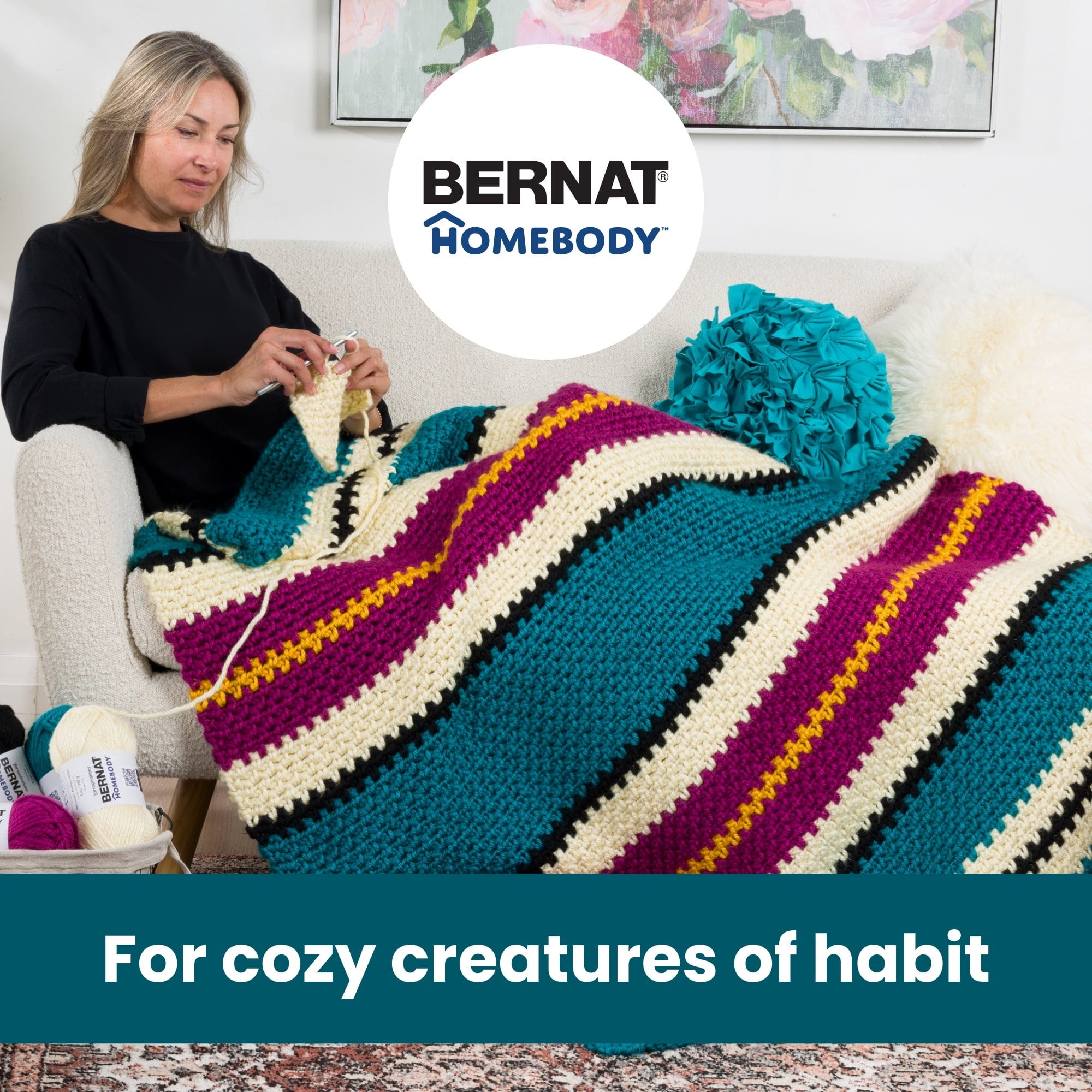 Bernat® Homebody™ #6 Super Bulky Acrylic Yarn, Sequoia Bark 5oz/142g 85 Yards