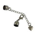 thumbnail image 4 of 10 topes para extremos de collares con cierre de langosta, extensores de cadena para bisutería. Negro azabache, 4 of 7