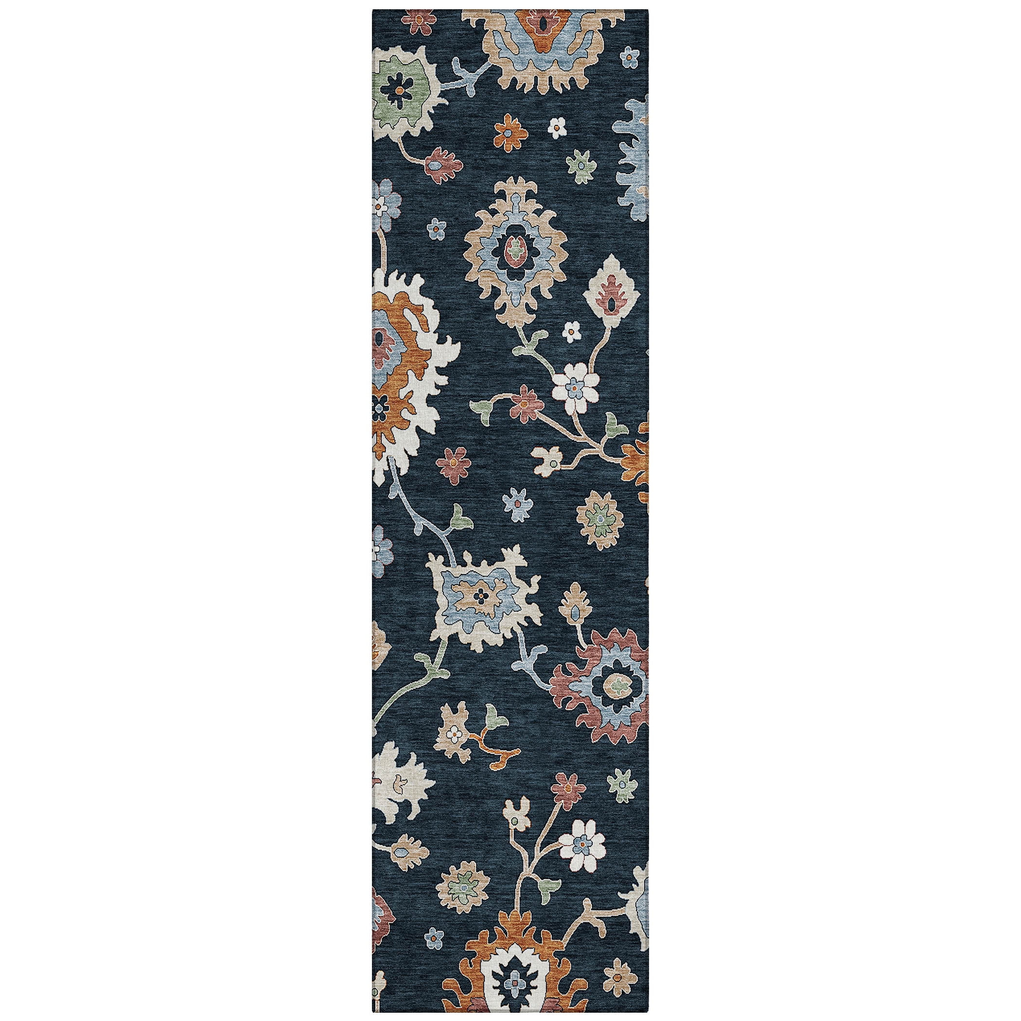 Addison Rugs Chantille Indoor/Outdoor Traditional Oushak Black Washable Runner Rug, 2'3" x 7'6"