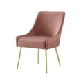 thumbnail image 3 of Posh Living Perogo Velvet Dining Side Chair in Blush pink/Gold (Set of 2), 3 of 8