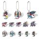 thumbnail image 2 of Llaveros con colgante de dragón 2D de acrílico con cadenas de cuentas para bolso, llavero de coche, accesorios de joyería de animales, QDW586, 2 of 4