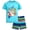 Aqua Shark, variant on Quad Seven Boys' Rashguard Set - Short Sleeve Swim Shirt and Bathing Suit Set (Size: 4-12)